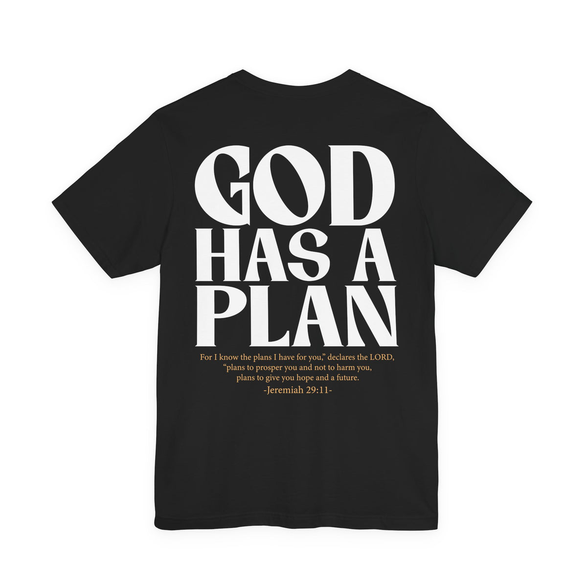 God Has a Plan Jeremiah 29:11 Front & Back Graphic T-Shirt
