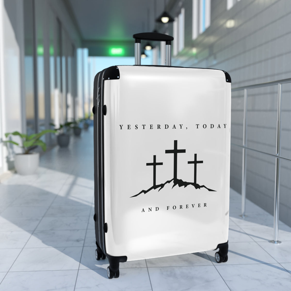 Christian Suitcase – "Yesterday, Today and Forever" Cross Travel Luggage