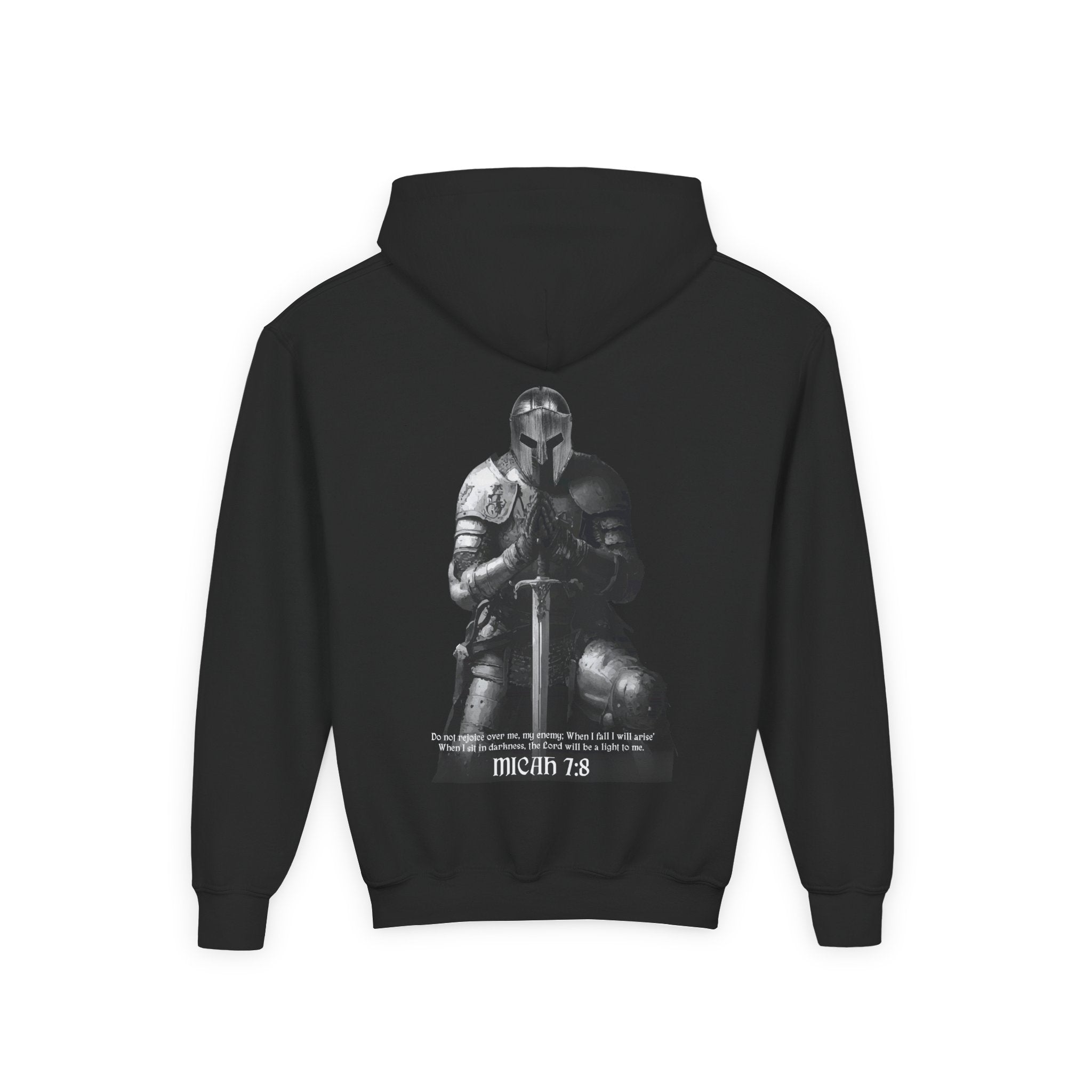 Micah 7:8 Armor of War Youth Hoodie
