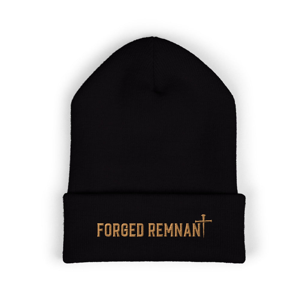 Forged Remnant Beanie — Classic Black Knit Hat