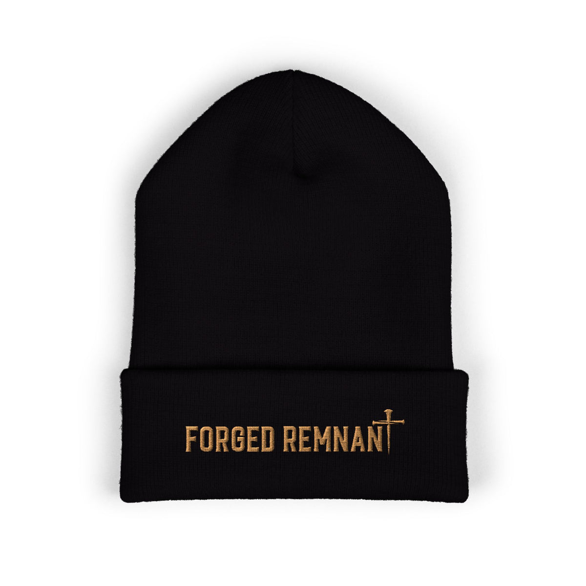 Forged Remnant Beanie — Classic Black Knit Hat