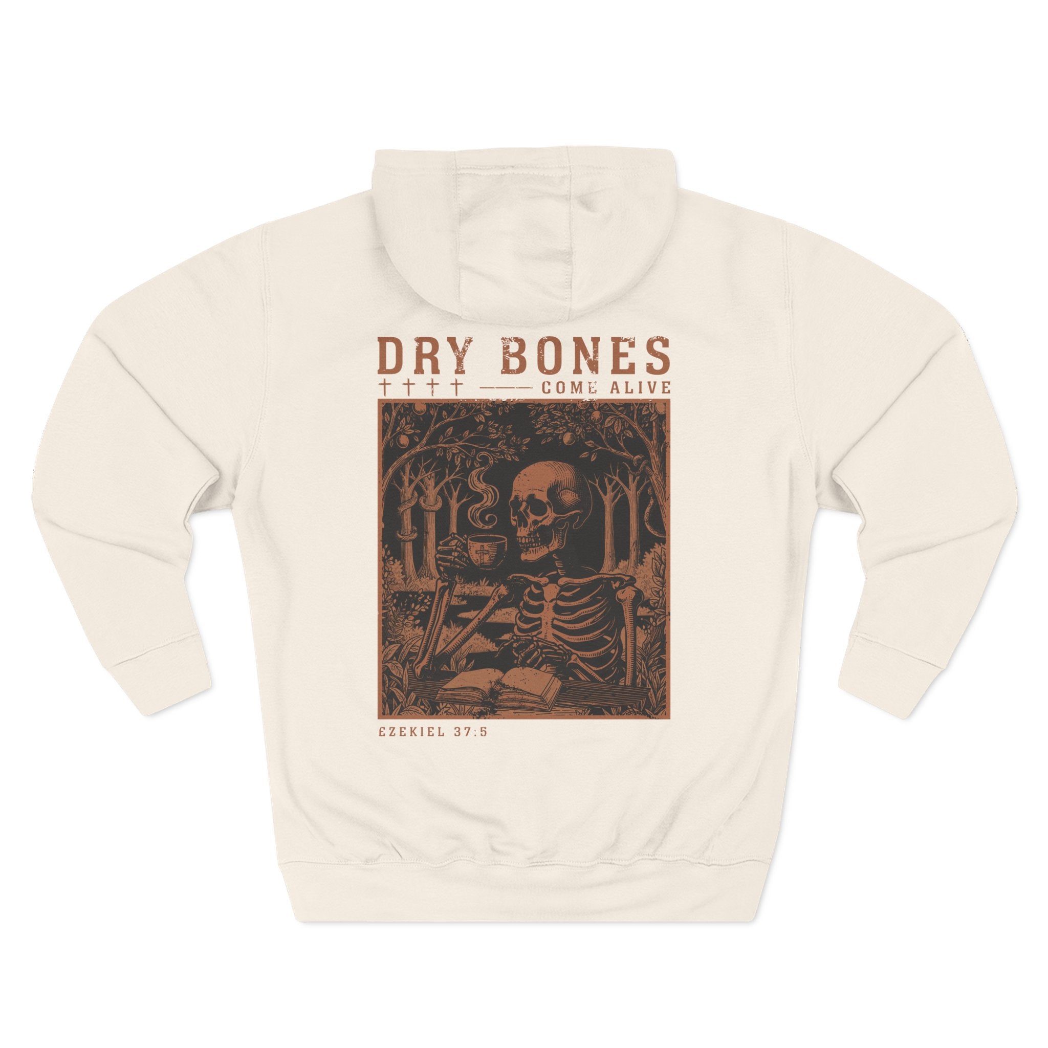 Dry Bones Come Alive Premium Vintage Gold Hoodie