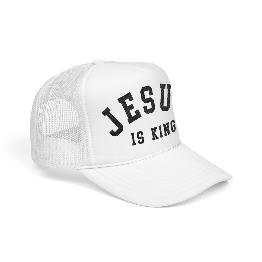 JESUS IS KING Embroidered Foam Rope Hat