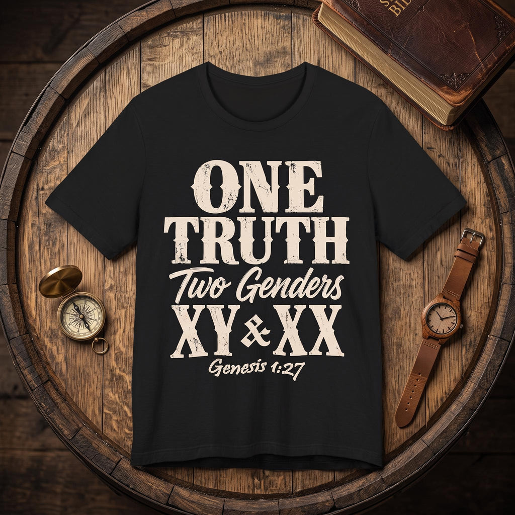 One Truth, Two Genders T-Shirt — Genesis 1:27