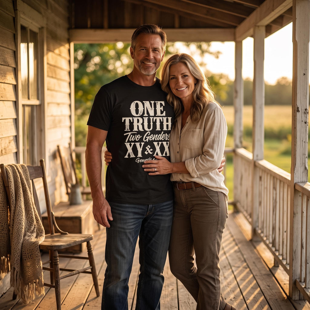 One Truth, Two Genders T-Shirt — Genesis 1:27