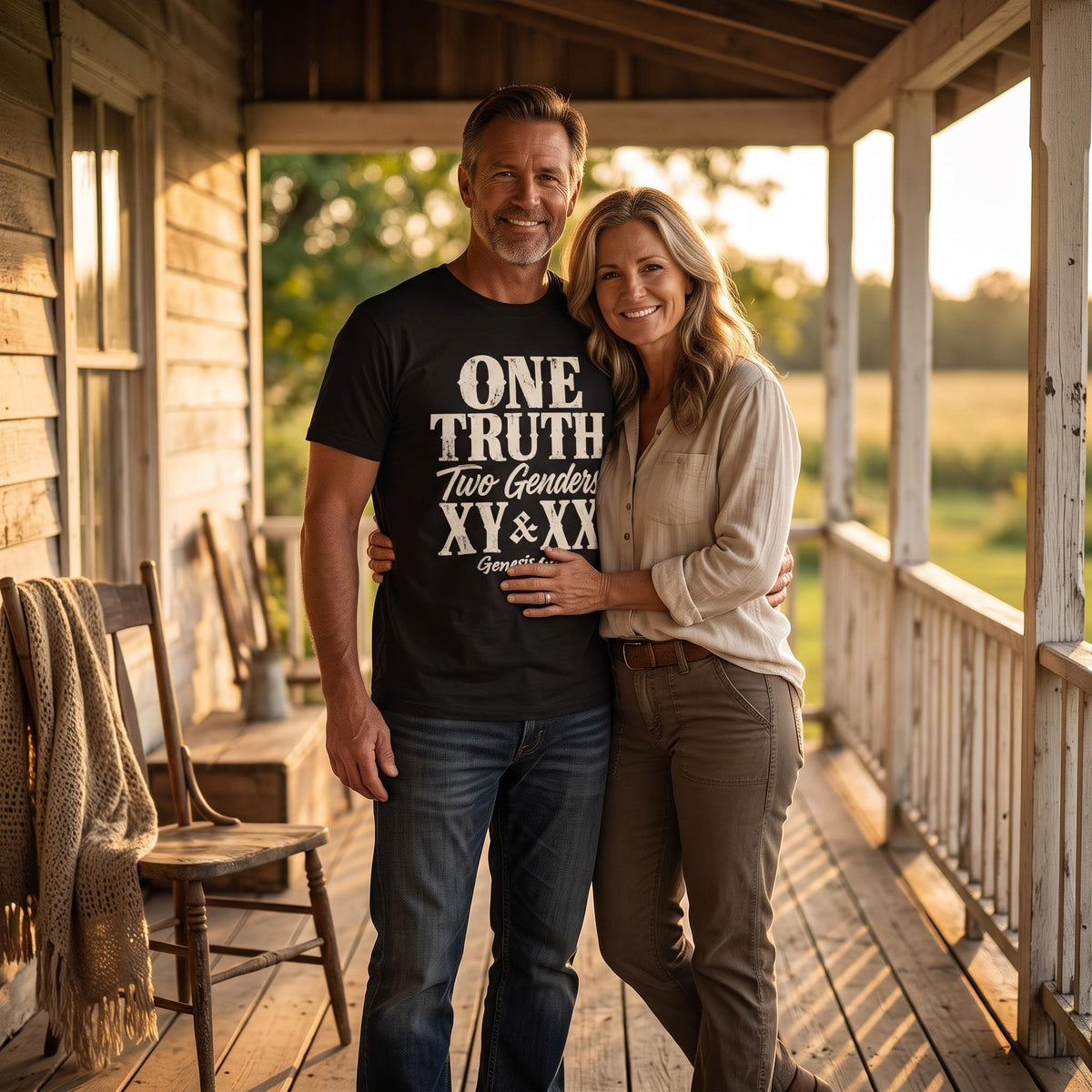 One Truth, Two Genders T-Shirt — Genesis 1:27