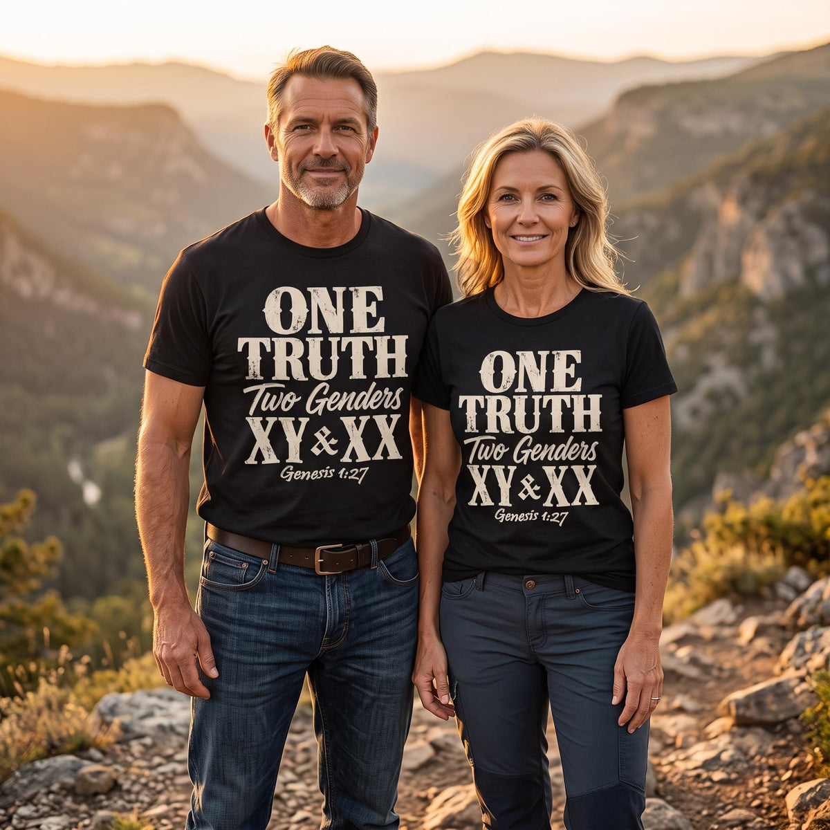 One Truth, Two Genders T-Shirt — Genesis 1:27