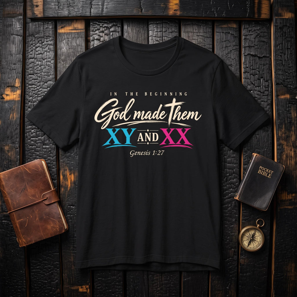 "God Made Them XY And XX" Women's T-Shirt — Genesis 1:27
