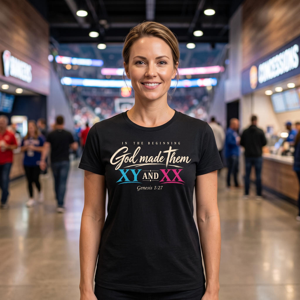 "God Made Them XY And XX" Women's T-Shirt — Genesis 1:27