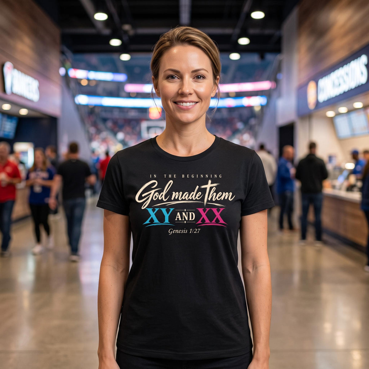 "God Made Them XY And XX" Women's T-Shirt — Genesis 1:27