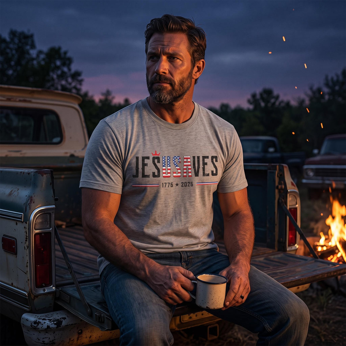 Jesus Saves premium tshirt