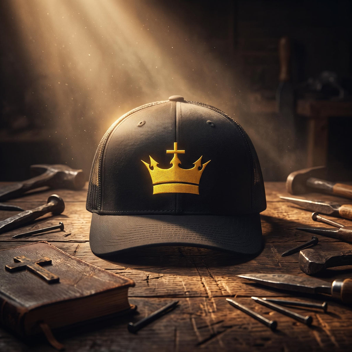 Cross & Crown Gold Richardson 112 Premium Snapback Hat