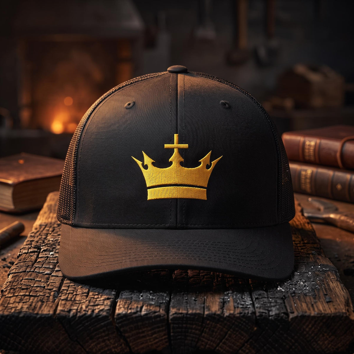 Cross & Crown Gold Richardson 112 Premium Snapback Hat
