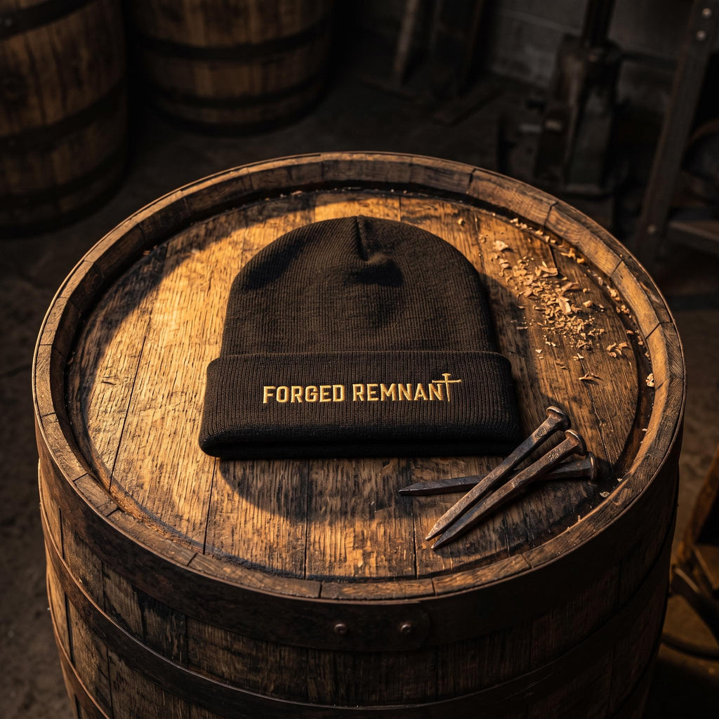 Forged Remnant Beanie — Classic Black Knit Hat