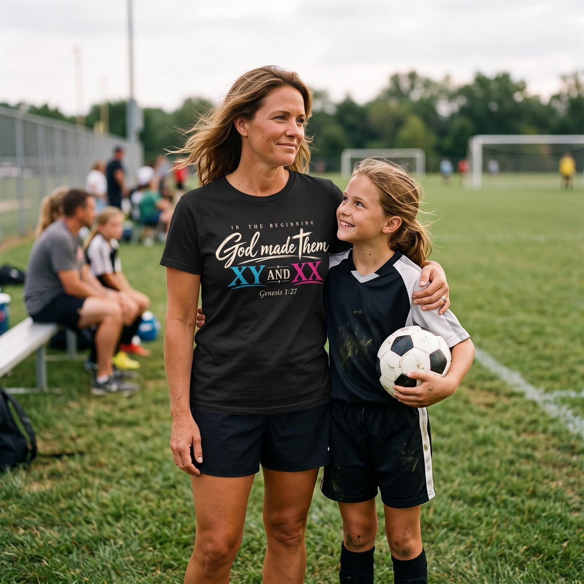 "God Made Them XY And XX" Women's T-Shirt — Genesis 1:27
