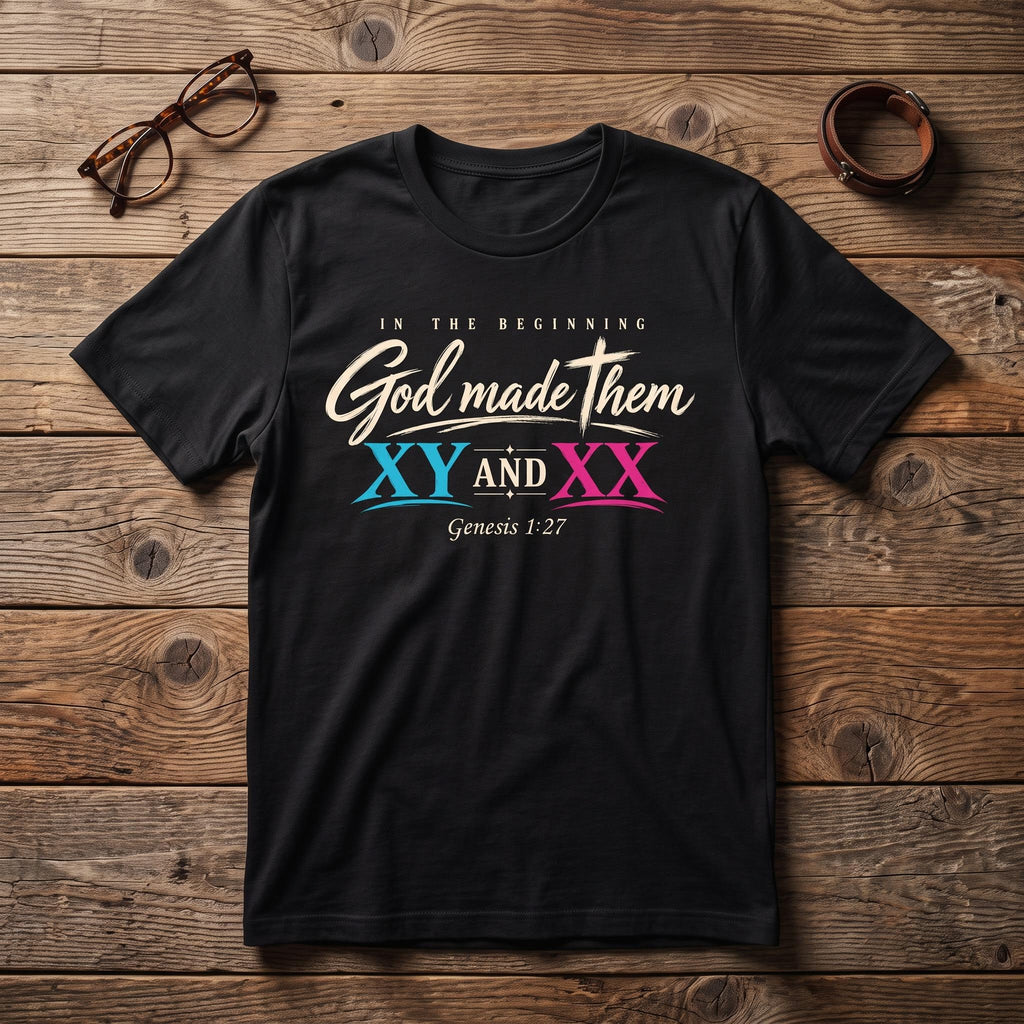 "God Made Them XY And XX" Women's T-Shirt — Genesis 1:27