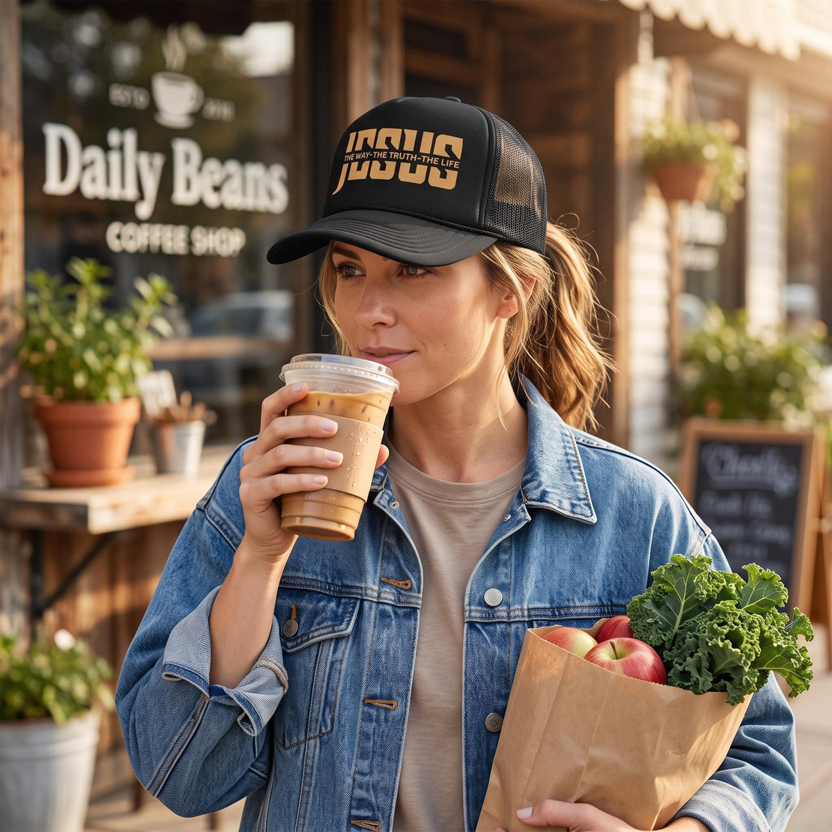 Jesus — The Way, The Truth, The Life" Trucker Hat