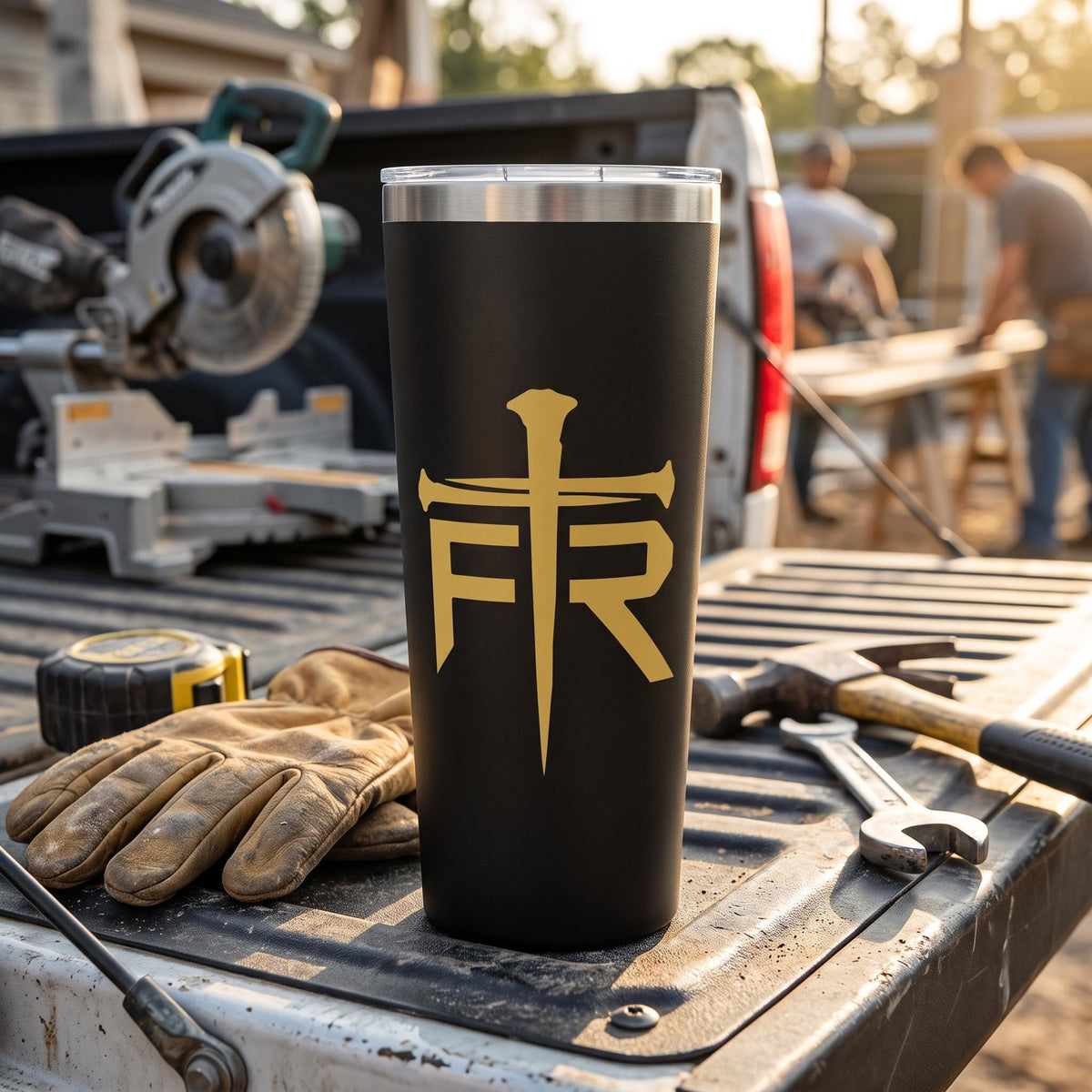 Forged Remnant Nail Cross Monogram Tumbler