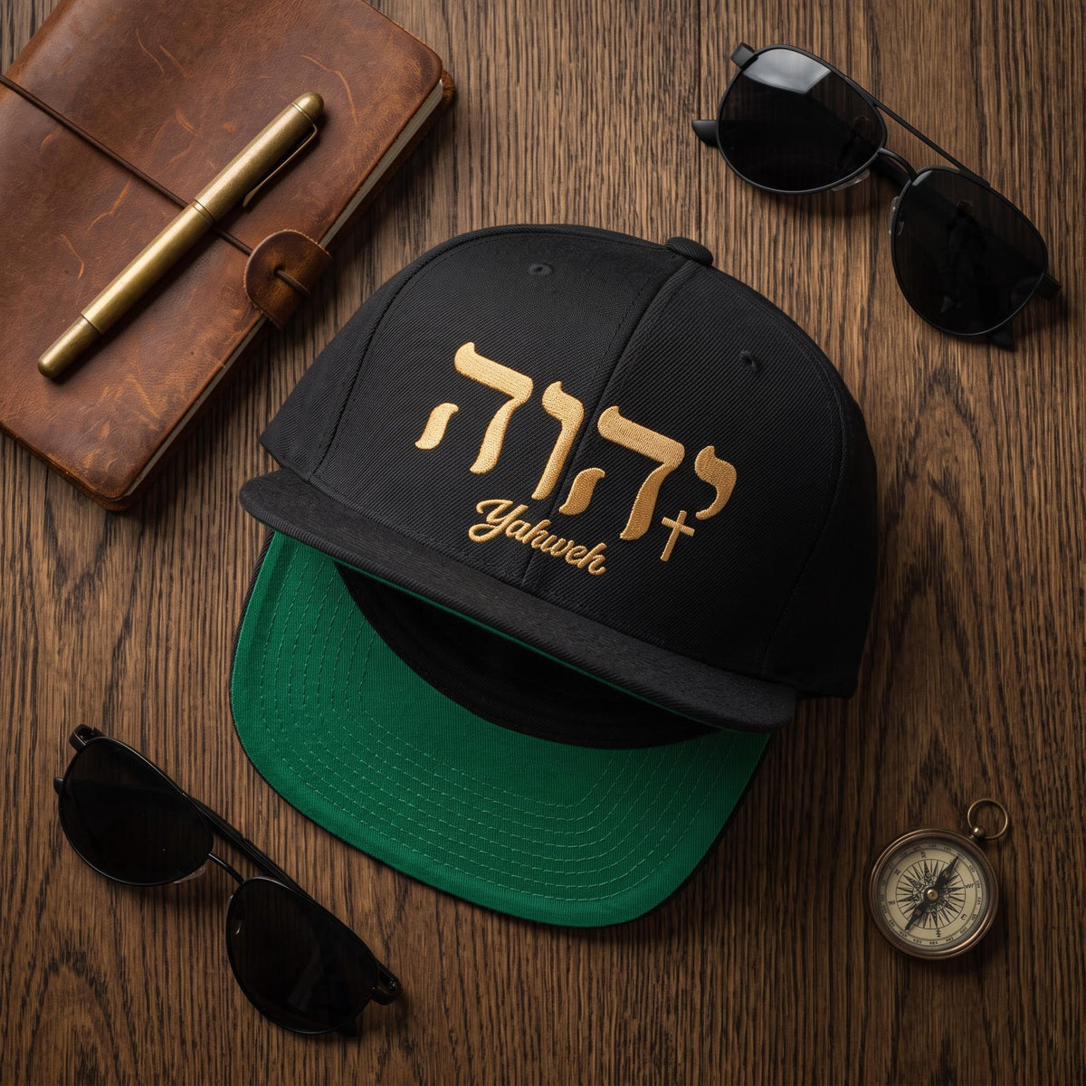 Redeemed Cross Flat Bill Snapback Hat
