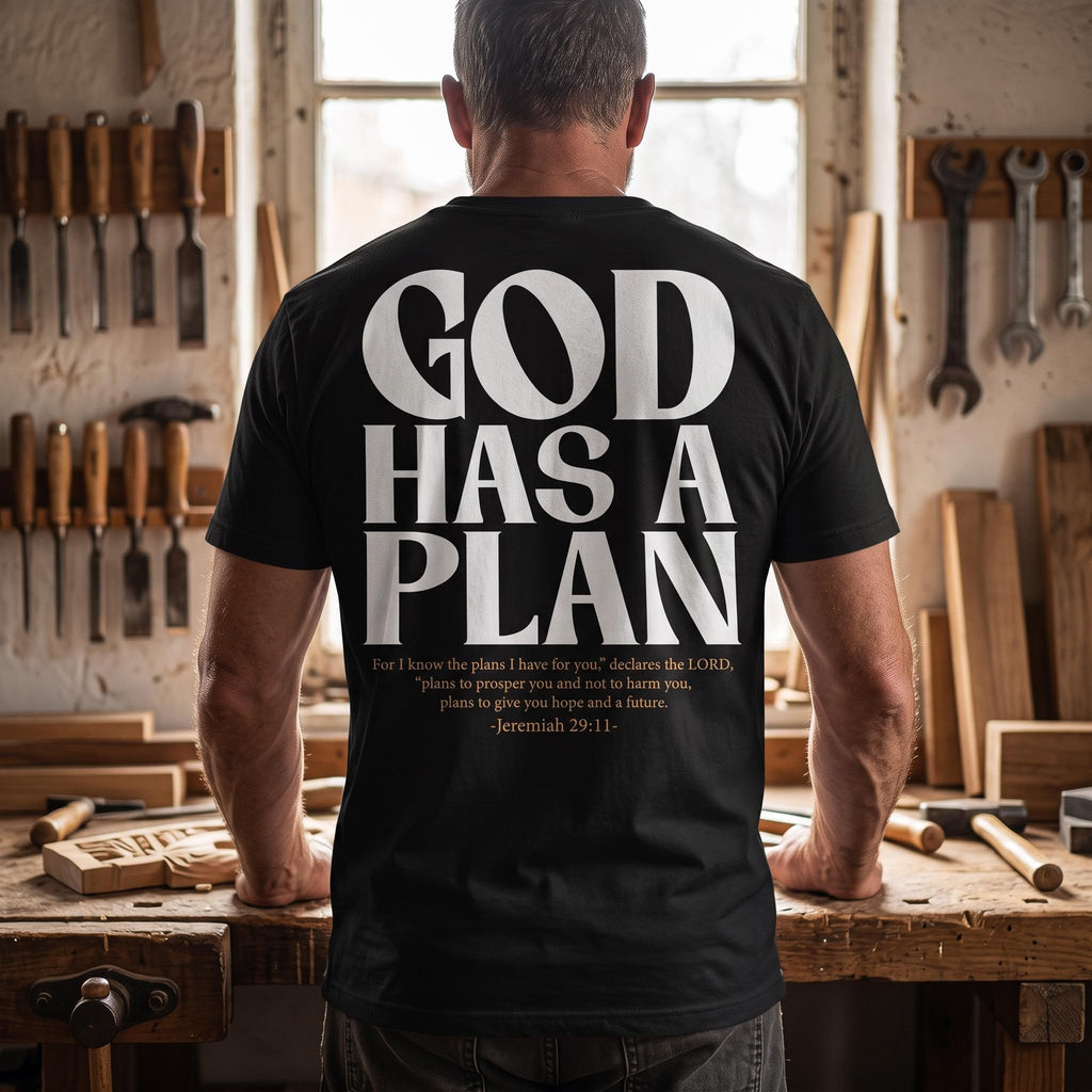 God Has a Plan Jeremiah 29:11 Front & Back Graphic T-Shirt