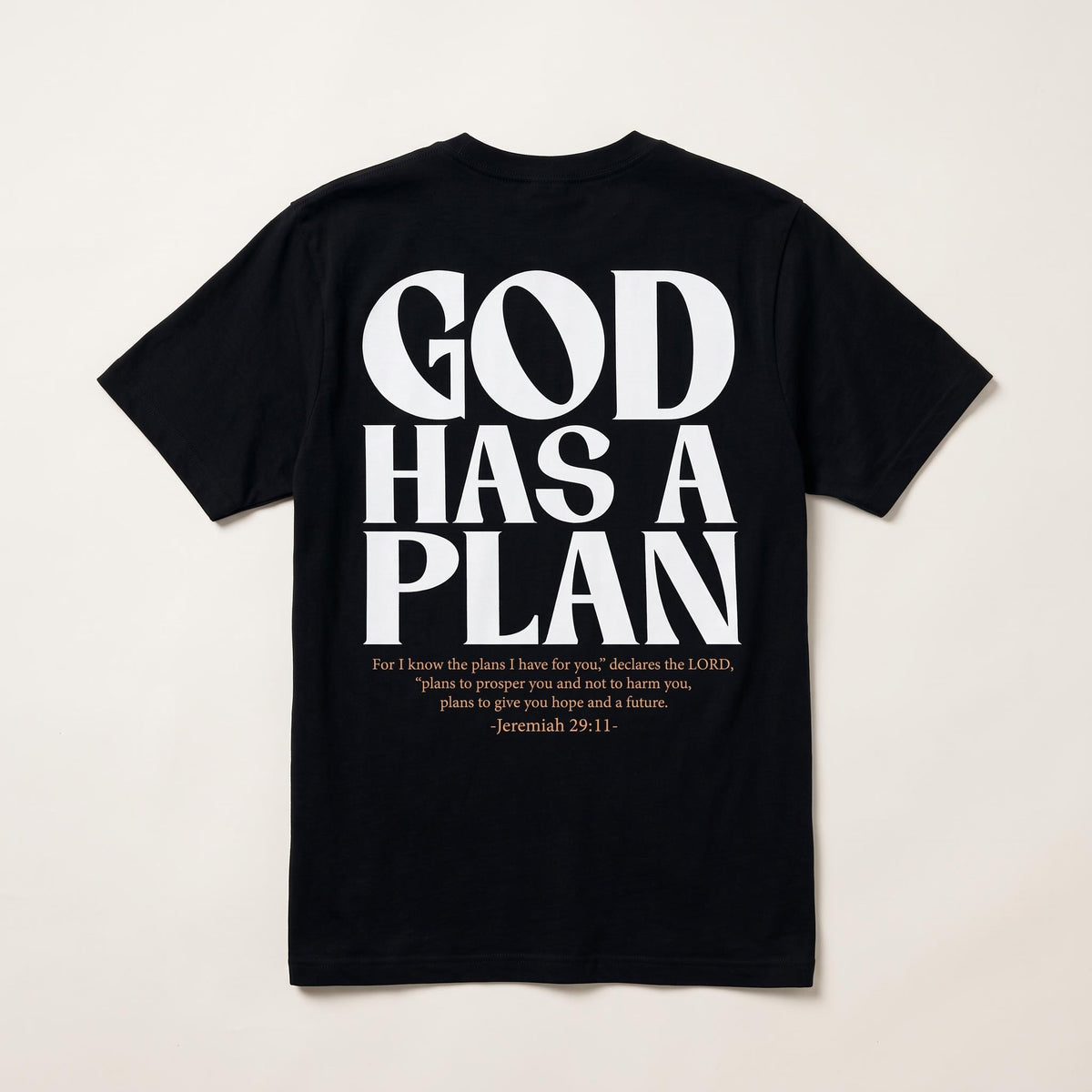God Has a Plan Jeremiah 29:11 Front & Back Graphic T-Shirt