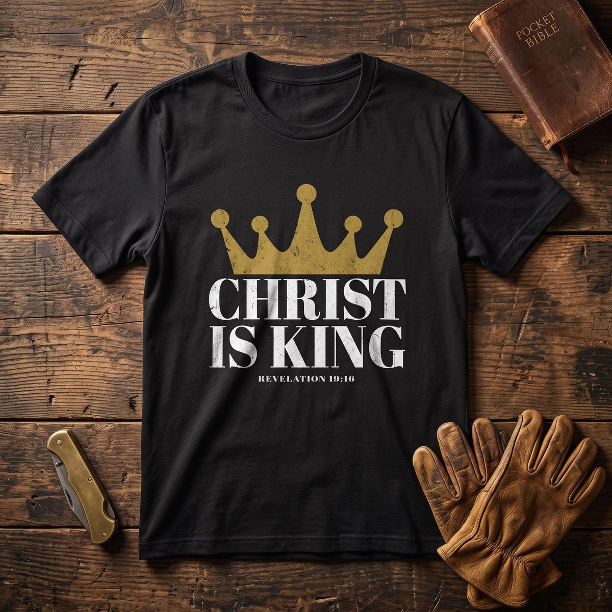 Christ Is King Premium Christian Tee
