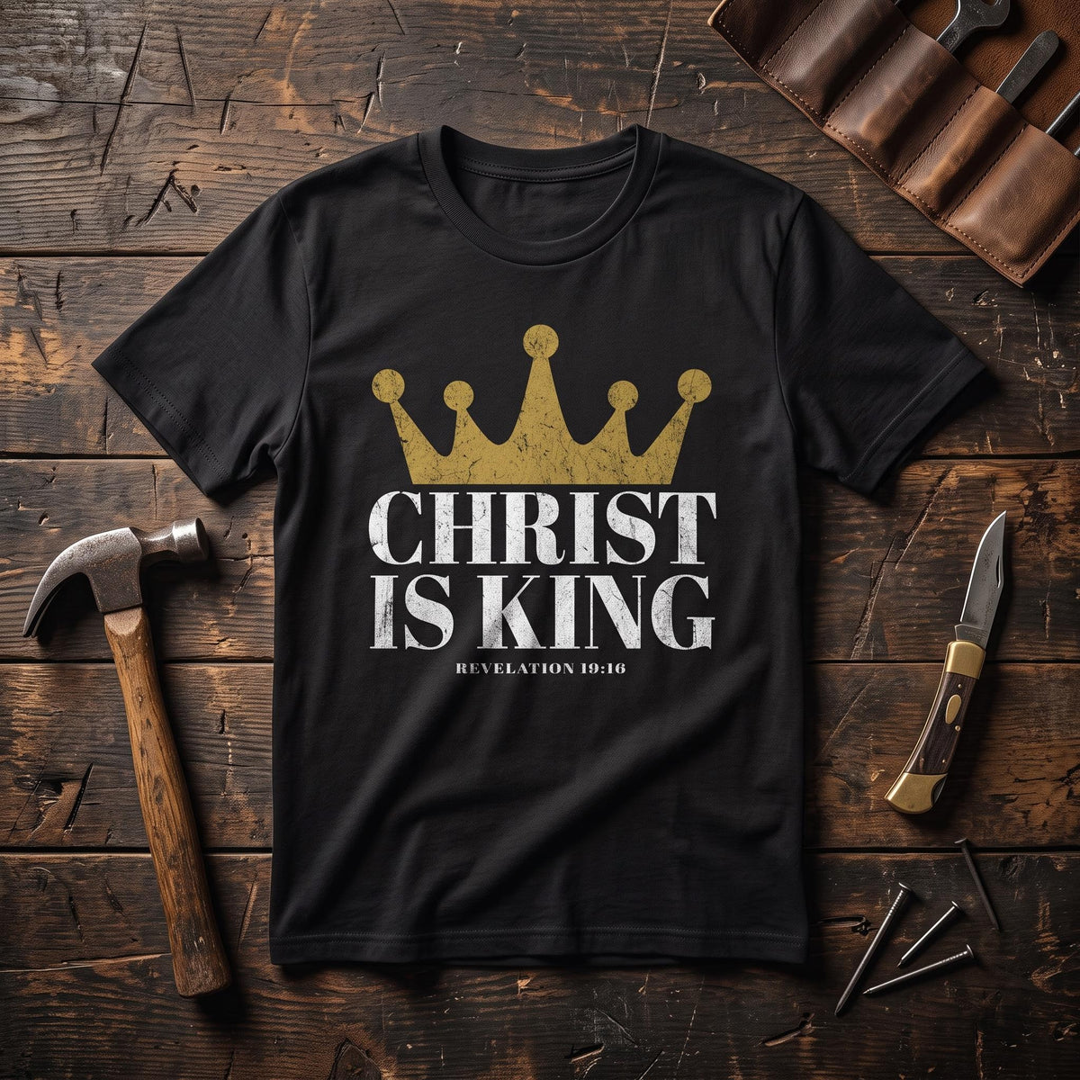 Christ Is King Premium Christian Tee