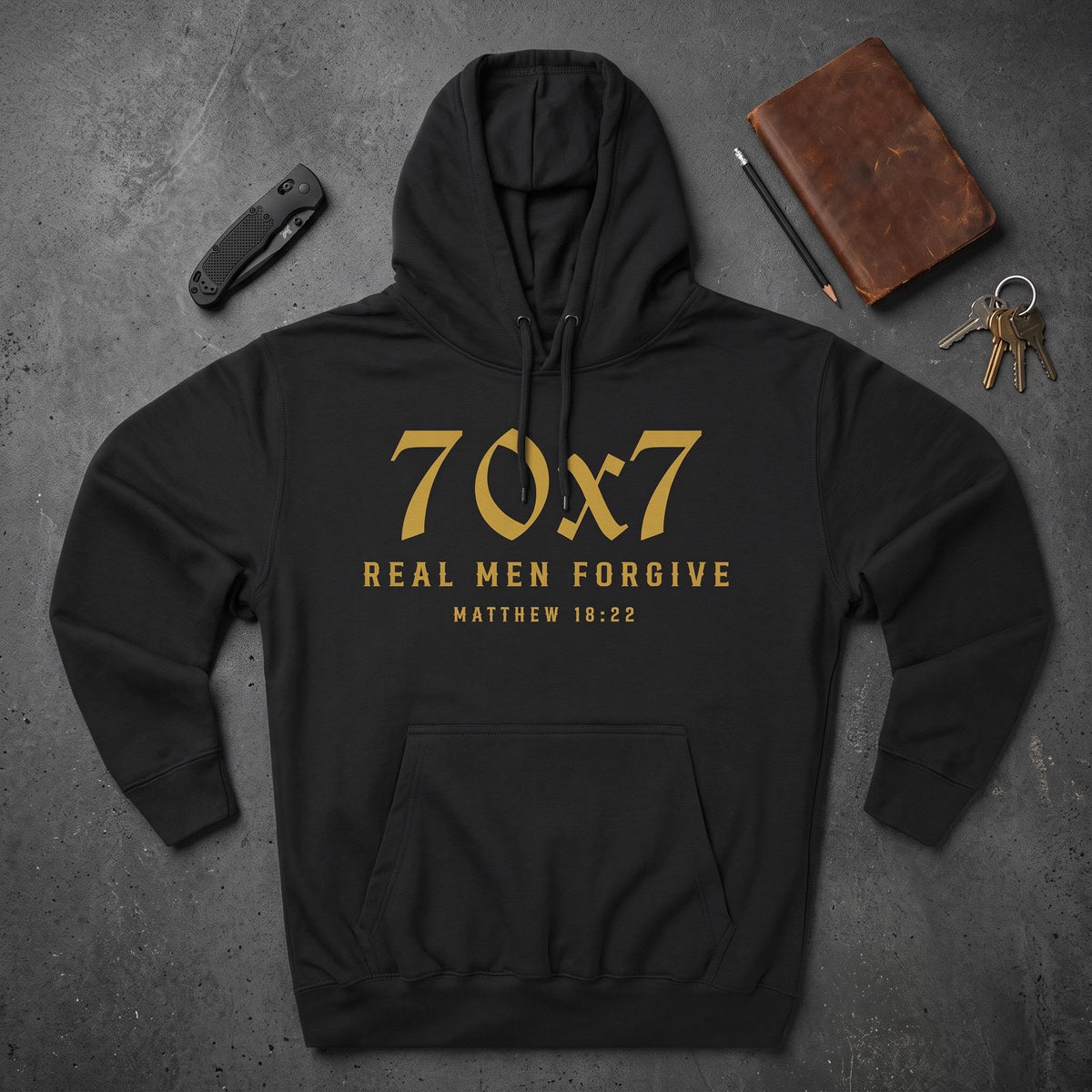 70x7 – Real Men Forgive Premium Hoodie