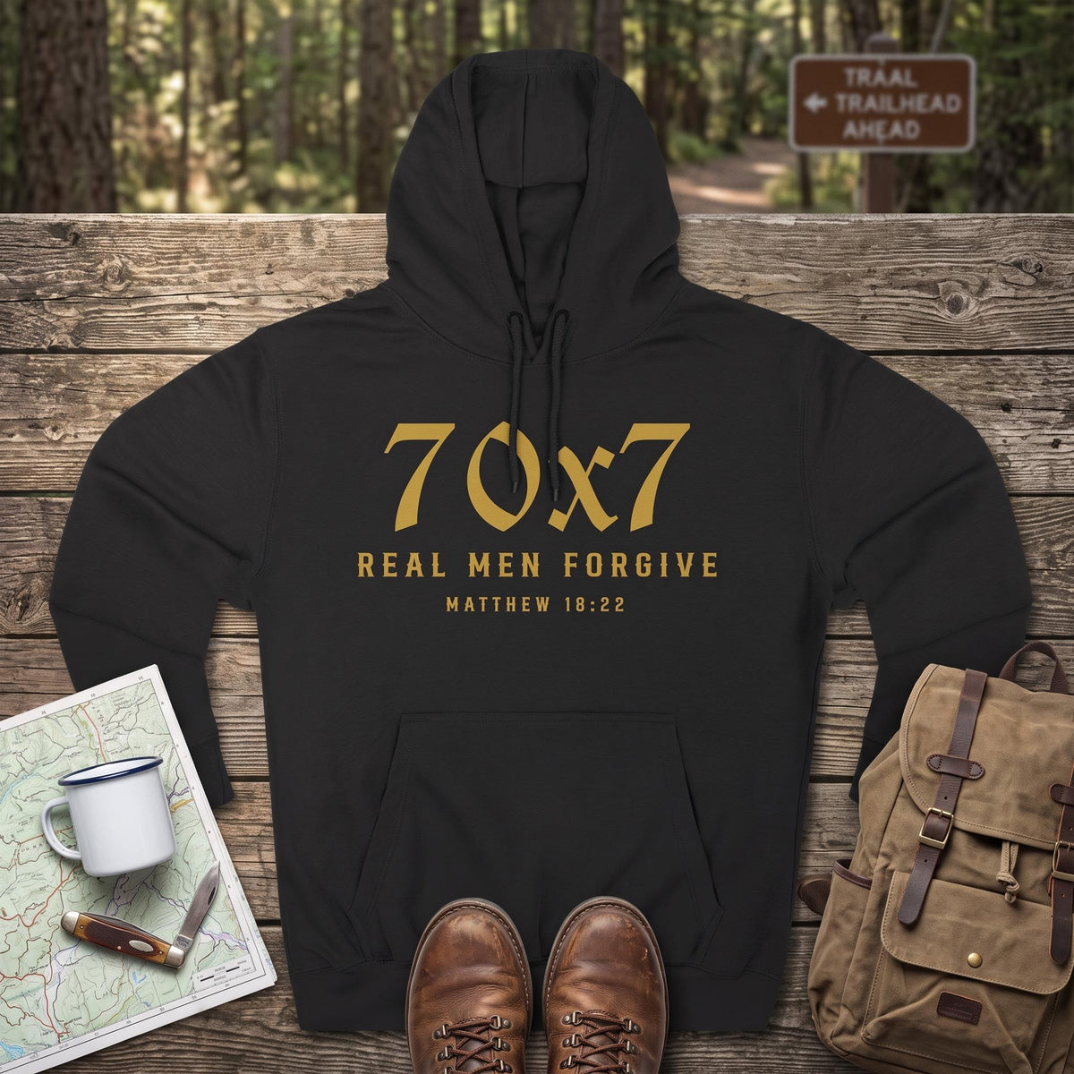 70x7 – Real Men Forgive Premium Hoodie