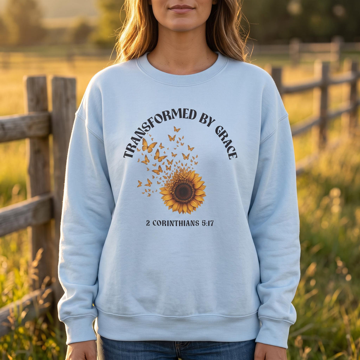 Transformed by Grace Women's Premium Crewneck