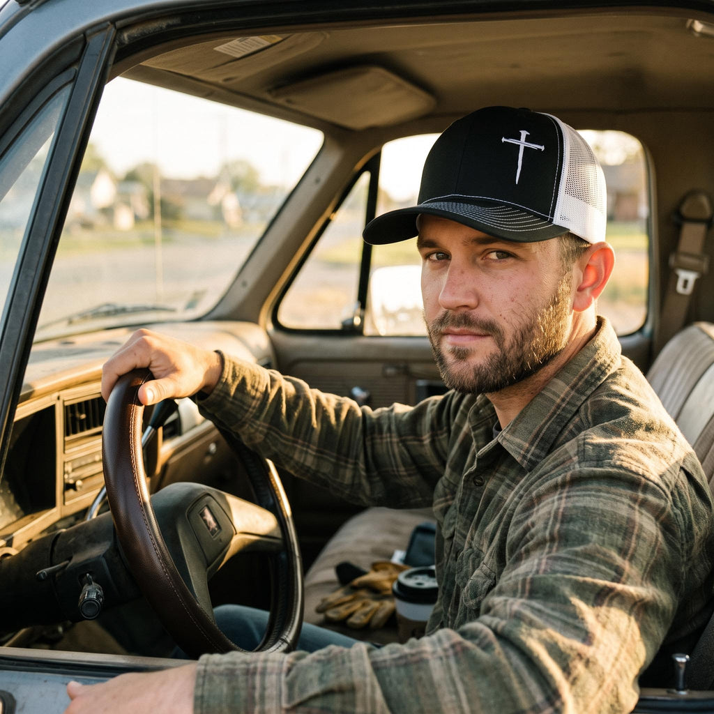 Nail Cross Embroidered Richardson 112 Snapback Hat