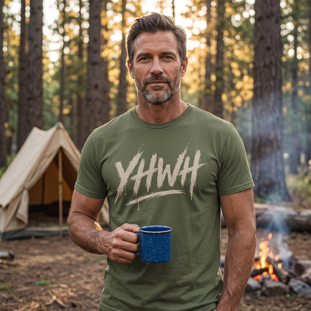 YHWH Brushed Design Premium T-Shirt