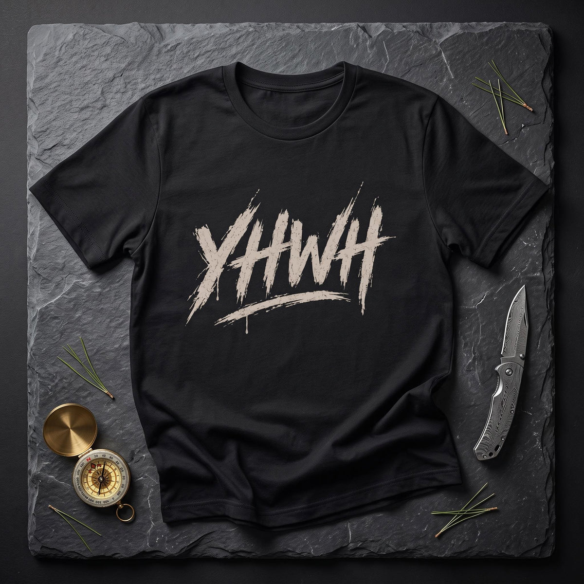 YHWH Brushed Design Premium T-Shirt