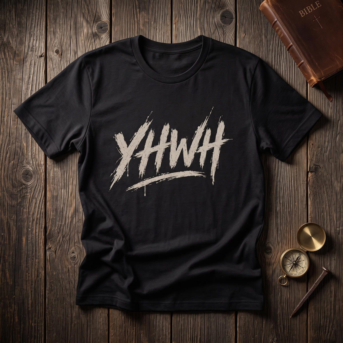 YHWH Brushed Design Premium T-Shirt