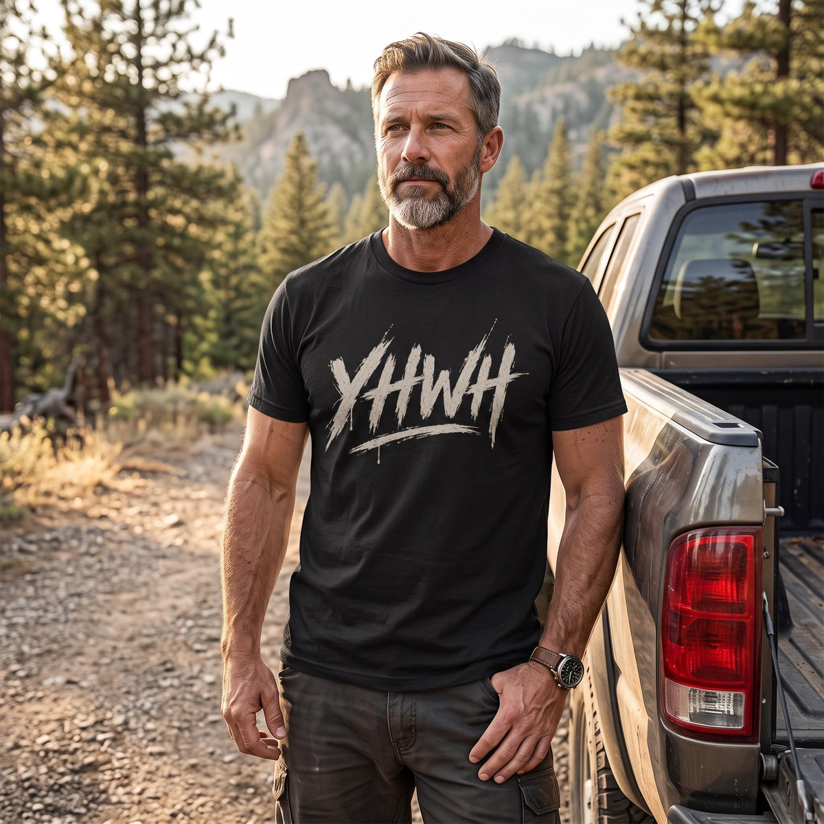 YHWH Brushed Design Premium T-Shirt