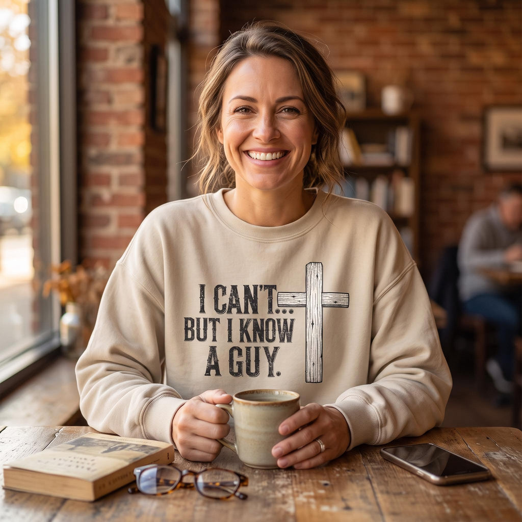 I Can't But I Know A Guy – Women's Christian Crewneck