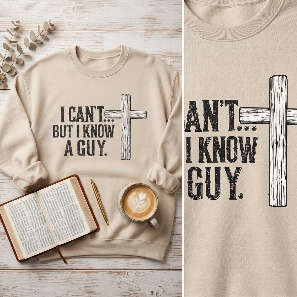 I Can't But I Know A Guy – Women's Christian Crewneck
